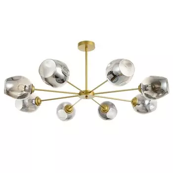 Люстра «Мурано» 8хЕ27 60 Вт золото дымчатый 909035 см BayerLux
