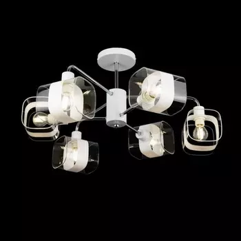 Люстра на штанге Citilux CL140160, 55х55х31 см, 6х60Вт, E14, цвет светлый