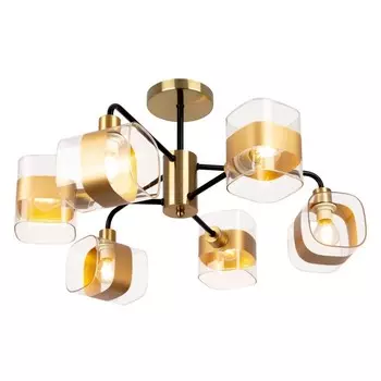 Люстра на штанге Citilux CL140161, 55х55х31 см, 6х60Вт, E14, цвет коричневый