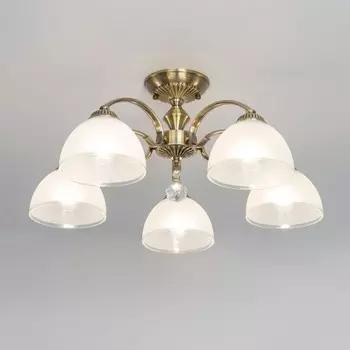 Люстра на штанге Citilux «Франческа» CL417153 58х58х26 см, 5х75Вт, E27, цвет коричневый