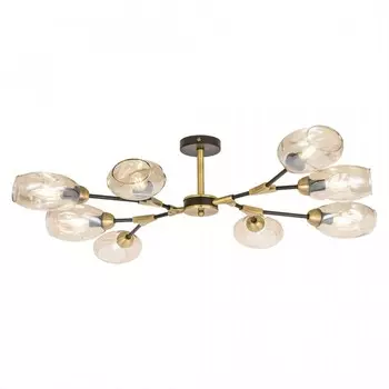 Люстра на штанге Citilux «Монтана» CL117185 96х74х19,5 см, 8х40Вт, E14, цвет черный