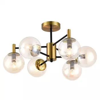 Люстра на штанге Citilux «Шарлиз» CL143163 54х54х30 см, 6х40Вт, E14, цвет коричневый