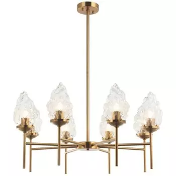 Люстра на штанге Cream 8xE27 40Вт, размер 75x75x56-96 см, цвет бронза
