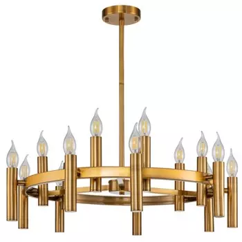 Люстра на штанге Leonardo 15xE14 60Вт, размер 70x70x30-95 см, цвет бронза