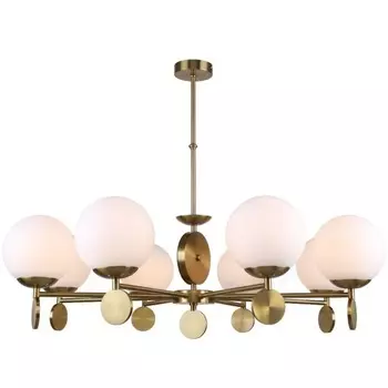 Люстра на штанге Marsela 8xE27 60Вт, размер 92x92x52-70 см, цвет бронза