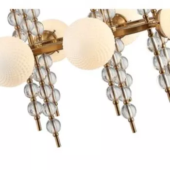 Люстра на штанге Queenly 10xE27 40Вт, размер 117x63x75,5-109,5 см, цвет бронза