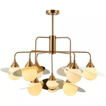 Люстра на штанге Saturn 9xG9 LED 5Вт, размер 90x90x69,5-86 см, цвет бронза