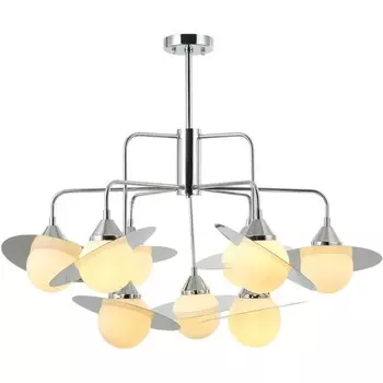 Люстра на штанге Saturn 9xG9 LED 5Вт, размер 90x90x69,5-86 см, цвет хром