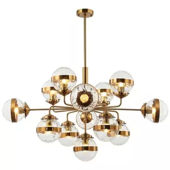 Люстра на штанге Sogno 13xE27 40Вт, размер 105x105x92,5-122,5 см, цвет бронза