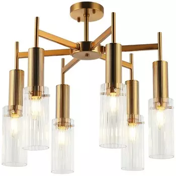 Люстра на штанге Wunder 6xE14 40Вт, размер 56x56x50-100 см, цвет бронза