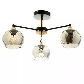 Люстра "Начало" 3х60Вт Е27 черный/золото 55х55х30,5см