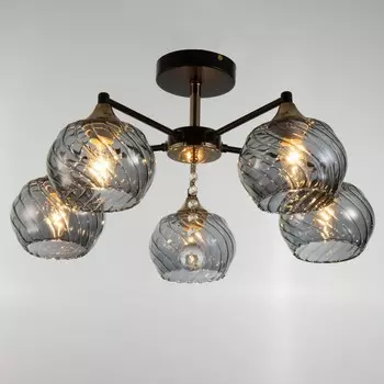 Люстра "Начало" 5х60Вт Е27 черный 55х55х30,5см