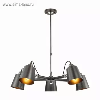 Люстра NEROPIUS 5x60Вт E27, чёрный