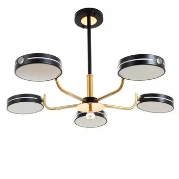 Люстра «Нестер» 5хLED 130 Вт 3000-6000К черно-золотой 808035 см BayerLux