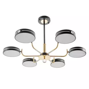 Люстра «Нестер» 6хLED 156 Вт 3000-6000К черно-золотой 878735 см BayerLux