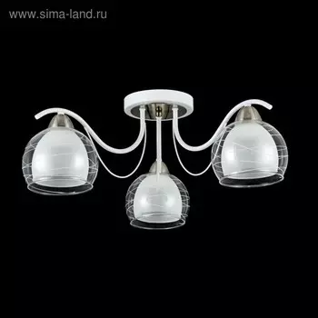 Люстра Nikki 3x60Вт E14, белый 63x63x22 см