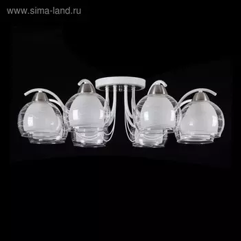 Люстра Nikki 8x60Вт E14 белый 73x73x22см