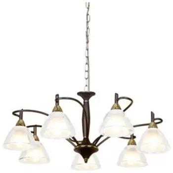 Люстра "Николетта" 7x40Вт E14 золото, коричневый 70x70x111см