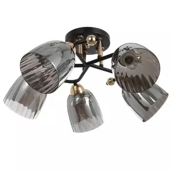 Люстра "Нина" 5х60Вт Е27 черный/золото 54х54х22см