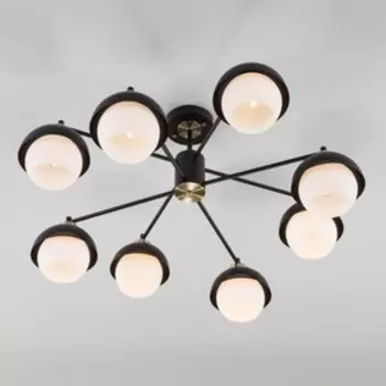 Люстра Nocciola, 8x60Вт E27, цвет чёрный