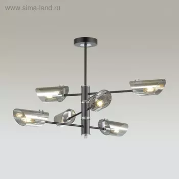 Люстра NOLAN 6x40Вт E14 хром, чёрный