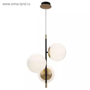 Светильник подвесной Maytoni MOD048PL-03G, 3хE14, 40Вт, 33,3х33,3х150 см, цвет золото