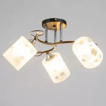 Люстра "Нова" 3х60Вт Е27 черная 55х55х25см