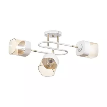 Люстра "Новелла" 3хЕ27 40Вт бело-золотой 53х26х27 см BayerLux