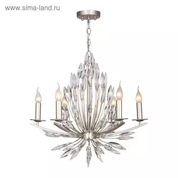 Люстра Octavius 6x40Вт E14 серебро 64x64x60см