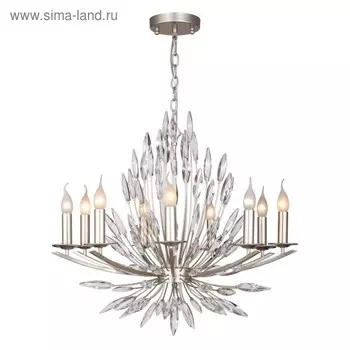 Люстра Octavius 9x40Вт E14 серебро 72x72x65см