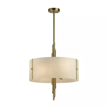 Люстра Odeon Light. Margaret, 40Вт, E27, 640-940х500 мм, цвет античная бронза, белый матовый