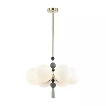 Люстра Odeon Light. Palle, 40Вт, E14, 535-835х480 мм, цвет золотой, чёрный, белый