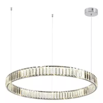 Люстра Odeon Light. Vekia, 45Вт, Led, 1200х700 мм, цвет хром, прозрачный