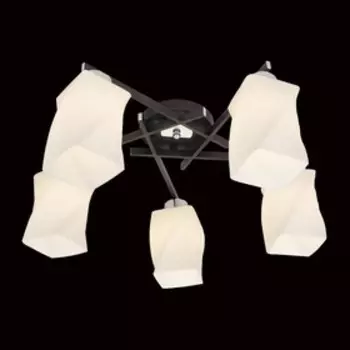 Люстра «Одиссей», 5x75Вт E27, хром, венге 51x50x19 см