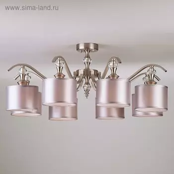 Люстра Ofelia 8x40Вт Е14, никель 75x75x30 см