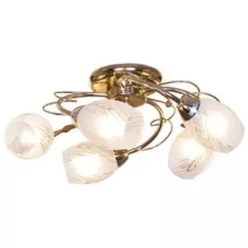 Люстра "Офелия" 5x40Вт E14 золото 46x46x19см