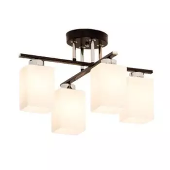 Люстра «Оккама», 4x75Вт E27, хром, венге 39x39x21 см