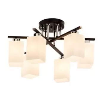 Люстра «Оккама» 6x75Вт E27 хром, венге 62,5x55x23см