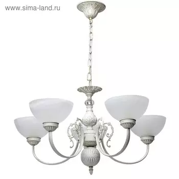 Люстра "Олимп" 5x60Вт E14 слоновая кость, золотой