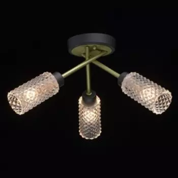 Люстра "Олимпия", 3x40Вт E14, цвет серый, золото