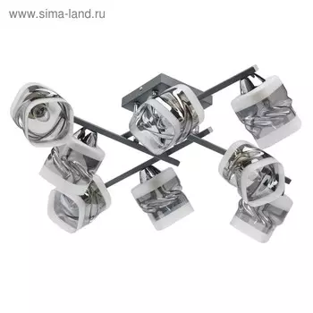 Люстра «Олимпия», 8x60Вт E27, цвет серый, хром