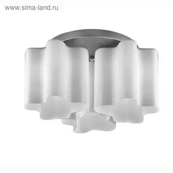 Люстра потолочная St Luce. SL117.502.03. Onde. 3х60 Вт, E27, 38х38х25 см, цвет серебристый