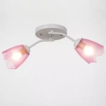 Люстра Оникс 2х15Вт E27 белый-розовый50х15х15см