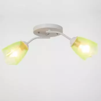 Люстра Оникс 2х15Вт E27 белый-зеленый 50х15х15см BayerLux