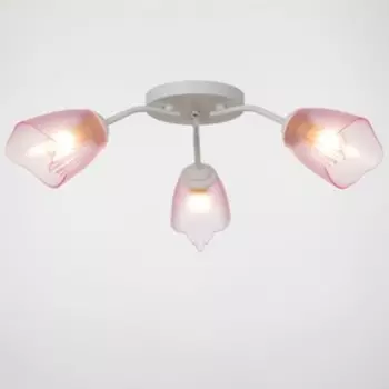 Люстра Оникс 3х15Вт E27 белый-розовый 50х50х15см BayerLux