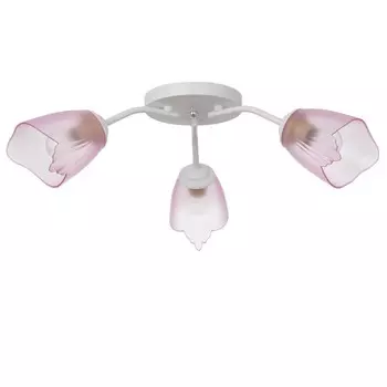 Люстра Оникс 3х15Вт E27 белый-розовый 50х50х15см BayerLux