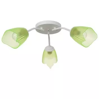 Люстра Оникс 3х15Вт E27 белый-зеленый 50х50х15см BayerLux