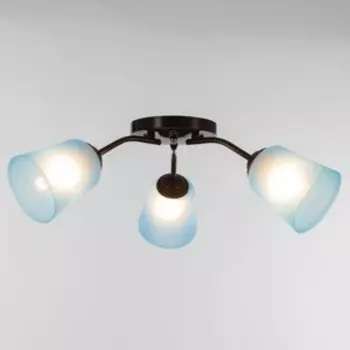 Люстра на потолок BayerLux «Онлайн», 315 Вт, Е27, венге/синий