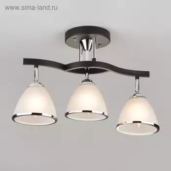 Люстра Ontario 3x40Вт E27 тёмное дерево, хром