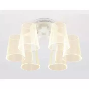 Люстра Ambrella light Original, 6x16Вт LED, 7200лм, 3000-6400K, цвет белый с ПДУ